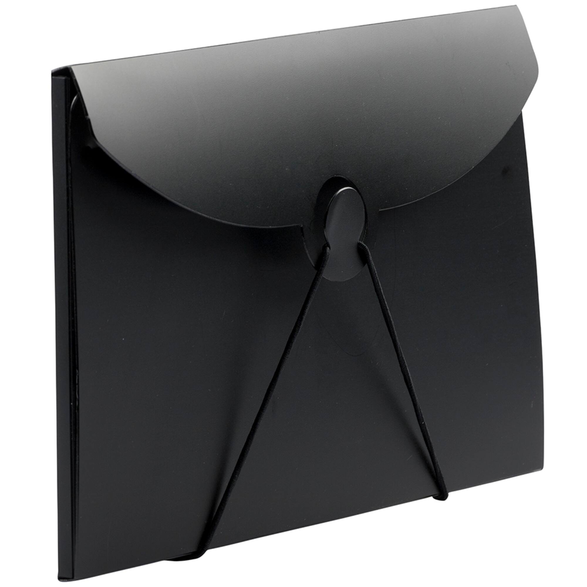 JAM Paper Black 9.5" x 12" Plastic Portfolio